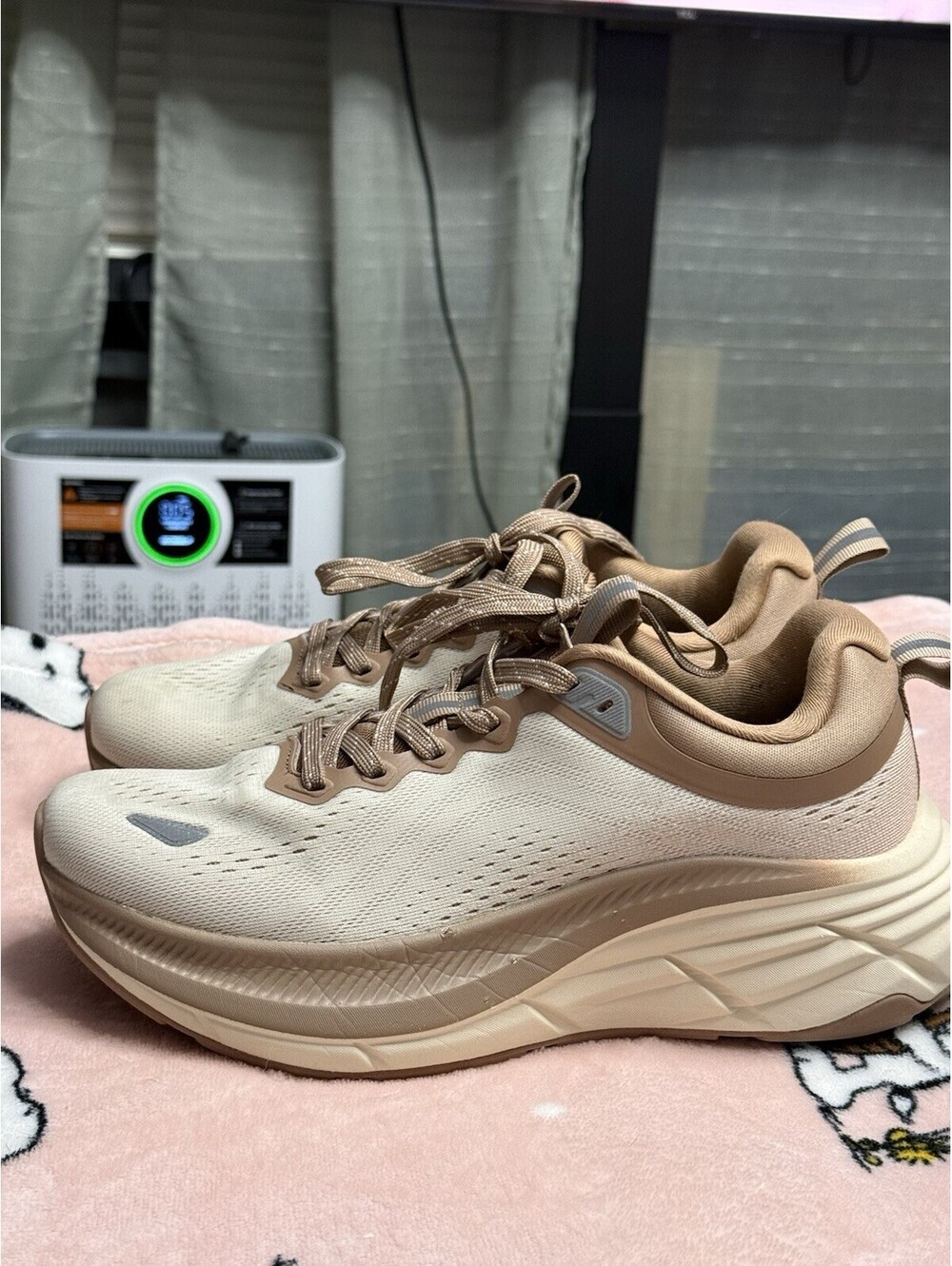 nortiv8 Women’s Beige/Tan Low Top Lace-Up Mesh Sneakers Rubber Outsole SNWS248W